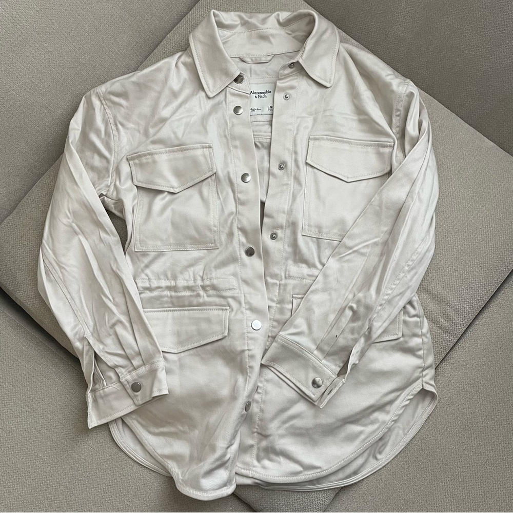 Abercrombie & Fitch Cream Utility Jacket